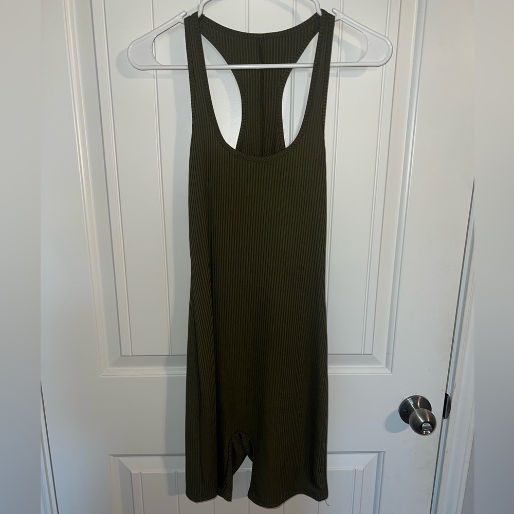 Olive Green Ribbed Top